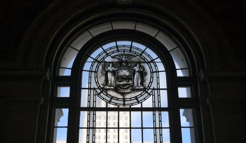 Library Stained Glass Window